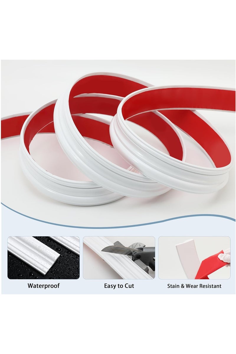 GUDOO Peel and Stick Wall Molding Trim, Flexible Strip for Mirror Frame, Chair Rail Moulding, Wall Protection and Home DIY Decoration 39.37inch - Image 2