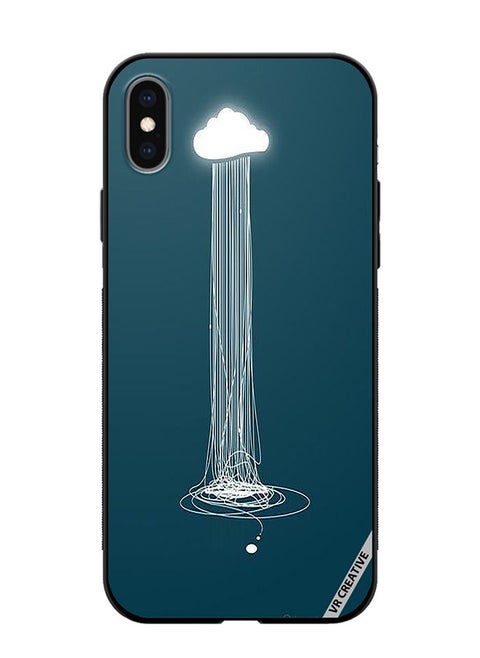 Protective Case Cover For Apple iPhone XS Max Animated Rain Design Multicolour