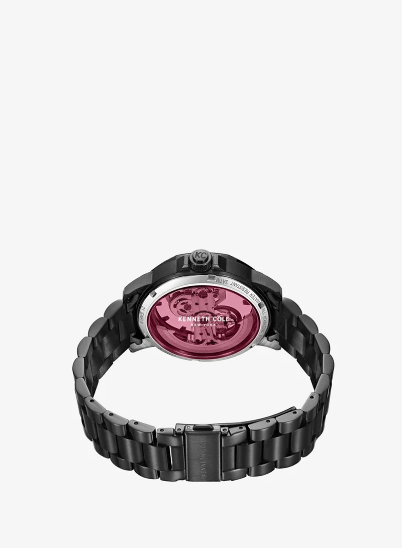 Kenneth Cole New York  Kenneth Cole New York 44mm Automatic Men's Watch with Black Dial & Black Stainless Steel Bracelet for Men | Best Price UAE