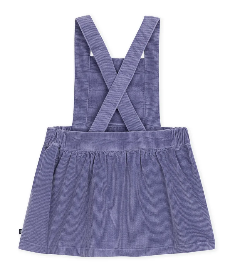 Petit Bateau Babies' Long-Sleeved Plain Corduroy Dress