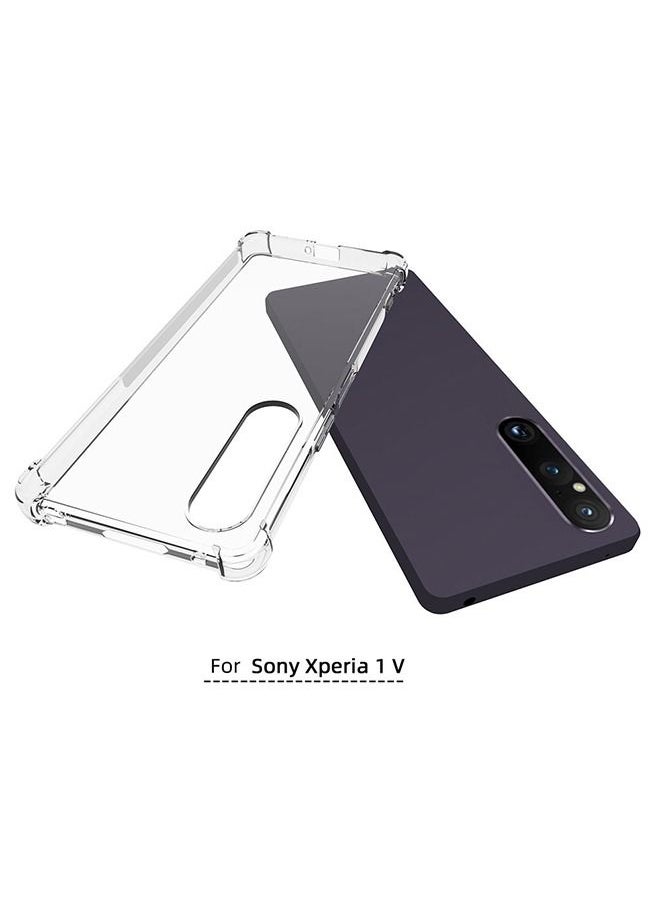Generic Case for Sony Xperia 1 V, Shock-Resistant Flexible TPU Gasbag Protection Rubber Soft Silicone Anti Drop Phone Cover  - Image 5