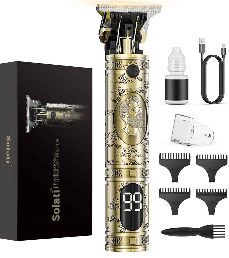Solati Hair Trimmer, Beard Trimmer Men's LED Display Hair Trimmer Men's Contours Hair Trimmer Contours Hair Trimmer Professional Beard Trimmer Razor Hair Clipper - Image 1