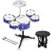 CHADRIGIVS Toddler Drum Set Kids Jazz Drum Kit 8 Piece Educational Percussion Musical Instruments Toy Playset Christmas Birthday Gift for Boys Girls Blue - Image 2