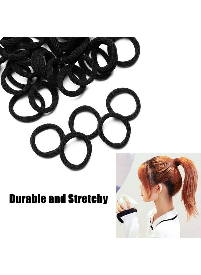 WANBY Hair Ties Big Seamless Black Hair Bands Soft Elastics Ponytail Holders Hair Ties for Girls Toddler (100Pcs) - Image 5