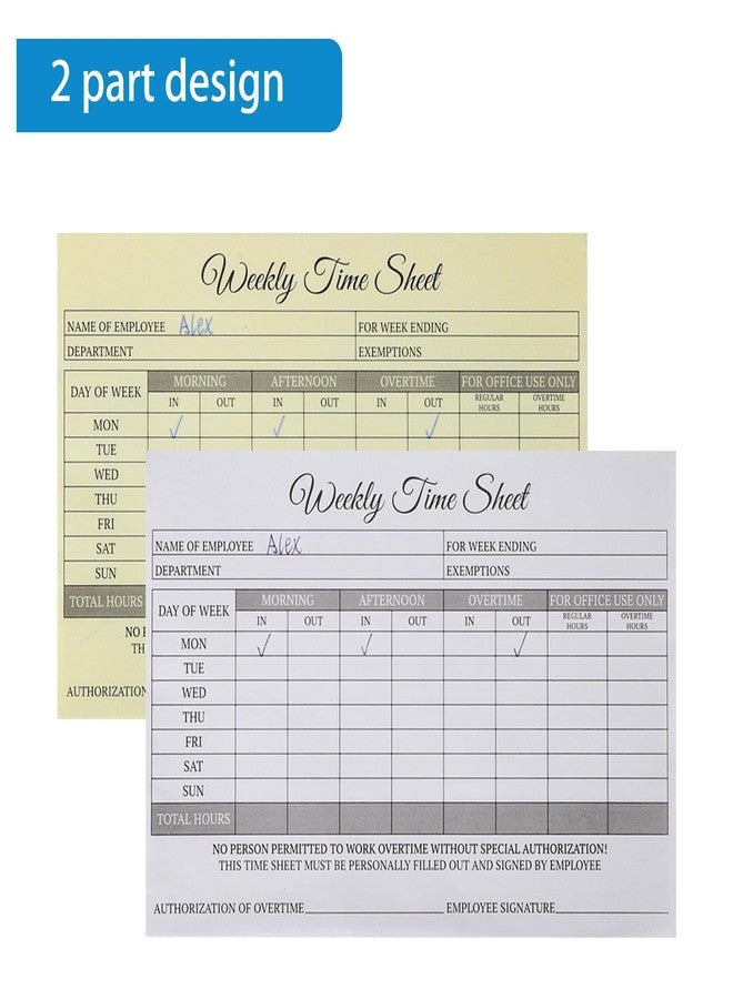 suituts 6 Pack Employee Weekly Time Sheets, 5.5 x 8.5 Inch - Image 5