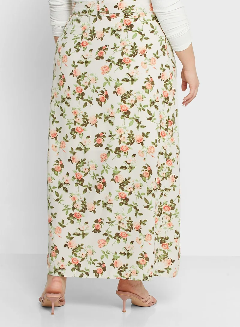 Ella Plus Floral Print Skirt