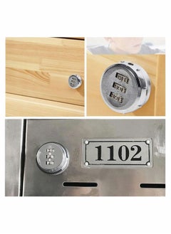 Y&D Combination Cam Lock 20mm Cylinder Length 3 Digit Code Security Locks for 12 to 16mm Wooden Wardrobe Arcade Cupboard Drawer Mailbox Silver  - Image 2