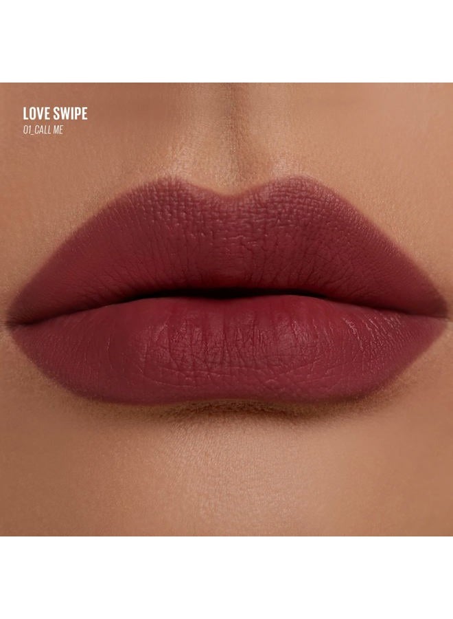 KAJA Lip Mousse - Love Swipe 01 Call Me | with Raspberry Seed Oil and Vitamin E, Buildable, Blendable, Moisturizing, Velvet Finish, Weightless Texture, Deep Shades, Vivid Color, Long Lasting, 0.22 Oz - Image 3