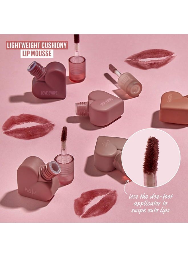 KAJA Lip Mousse - Love Swipe 01 Call Me | with Raspberry Seed Oil and Vitamin E, Buildable, Blendable, Moisturizing, Velvet Finish, Weightless Texture, Deep Shades, Vivid Color, Long Lasting, 0.22 Oz - Image 2