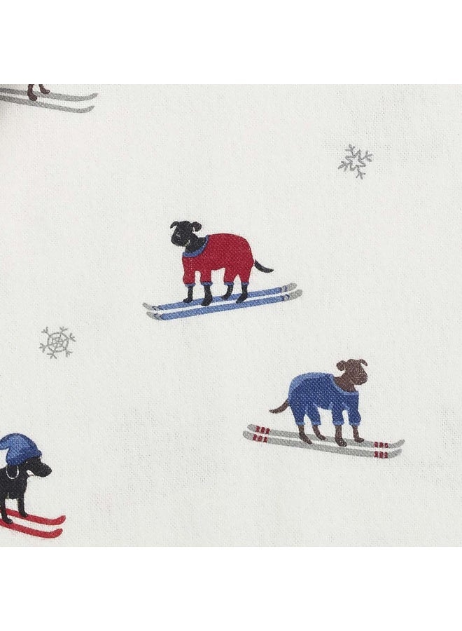 Eddie Bauer - Flannel Sheets Queen Size, Anti-Pilling & Wrinkle Resistant Cotton, Touchably Soft for All-Season Comfort - Bed Sheets with Matching Pillowcases & Fitted Sheet (Ski Patrol White) - Image 5