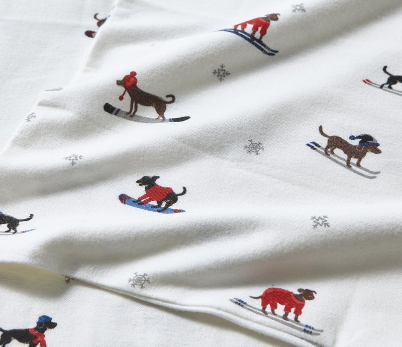 Eddie Bauer - Flannel Sheets Queen Size, Anti-Pilling & Wrinkle Resistant Cotton, Touchably Soft for All-Season Comfort - Bed Sheets with Matching Pillowcases & Fitted Sheet (Ski Patrol White) - Image 3