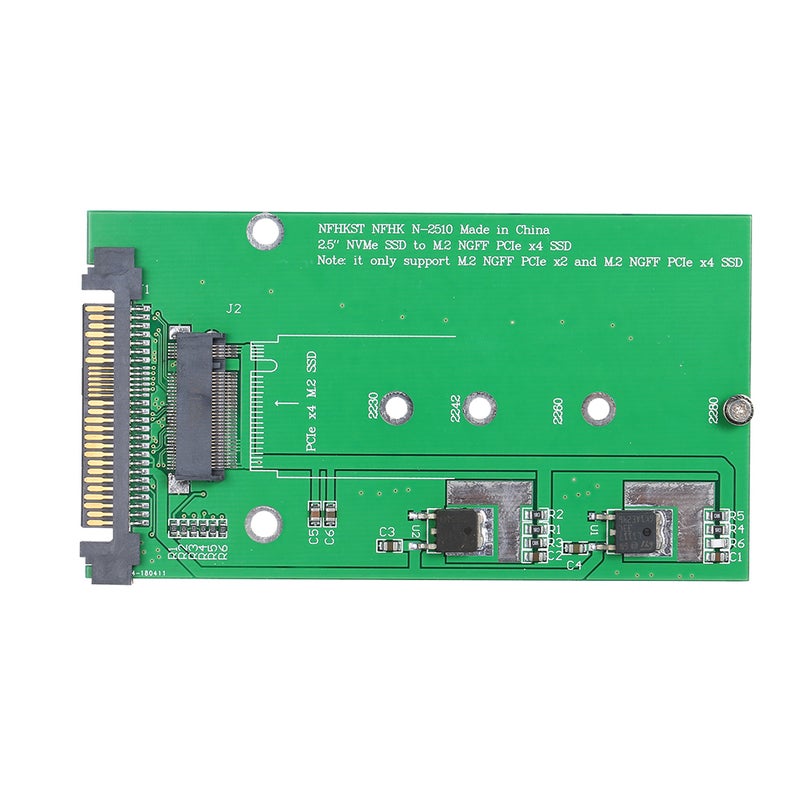 بطاقة محولة من NVME إلى NGFF M-KEY | بطاقة محولة من U.2 إلى M.2 PCI-E | واجهة PCI-E 4X وتزويد طاقة SATA - Image 1