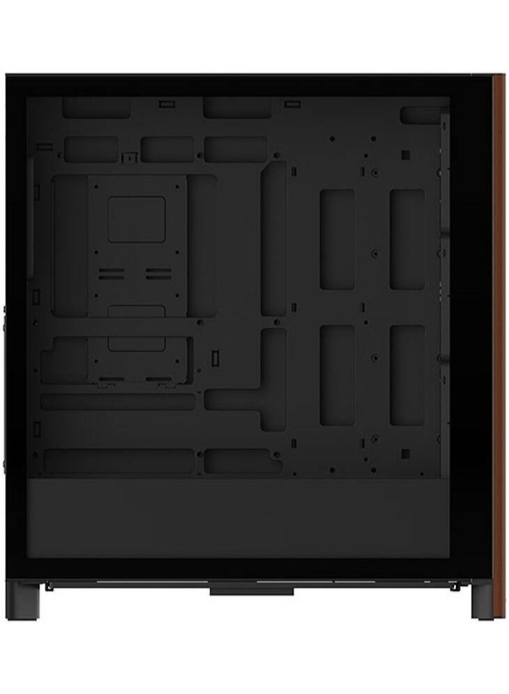 ثيرمال تيك صندوق حاسوب S370 WS (فئة Mid Tower) بمعيار ATX، يدعم لوحات E-ATX/ATX، واجهة شبكية (Mesh) بلمسات خشبية، لوح جانبي من الزجاج المقسى بسماكة 4 مم، 4 مراوح CT120 PWM، دعم لمبرد مائي (Radiator) مقاس 360 مم، منفذ USB-C، فتحات PCIe قابلة للتدوير، مساحة كافية لبطاقة رسوميات (GPU) بطول 410 مم، اللون أسود | CA-11J-00M1WN-00 - Image 3