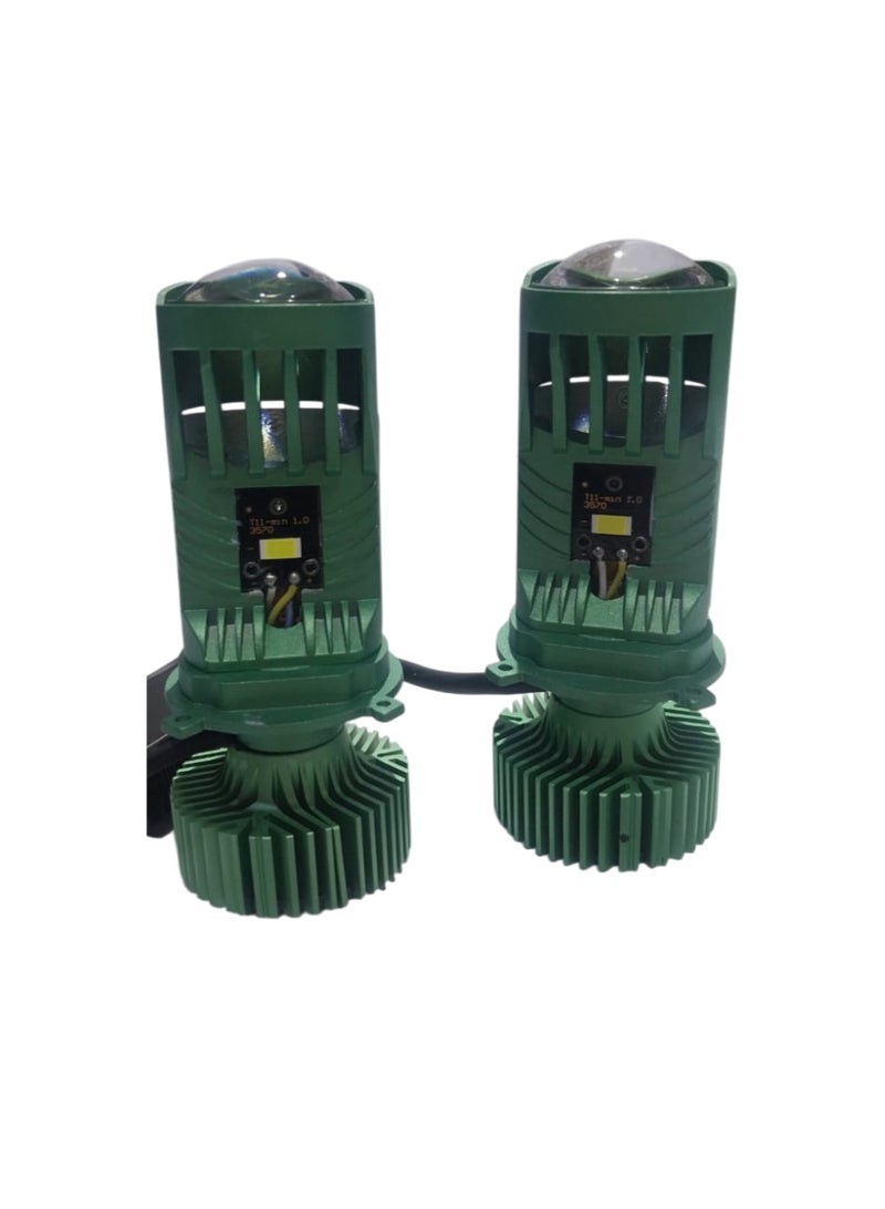 أما طقم مصابيح أمامية للسيارة بتقنية LED T11 H4، أقصى سطوع 6000 كلفن - Image 3