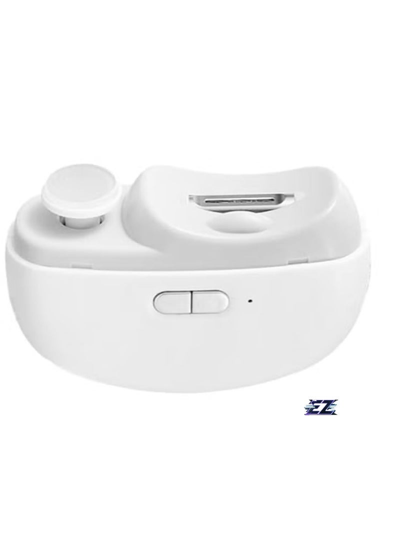 ELTRAZONE Automatic Nail Clippers Cutter – Professional Safe Nail Care for Newborns, Babies & Toddlers – Safe and Easy-to-Use Baby Nail Cutter Scissors with Automatic Baby Nail File – White - Image 1