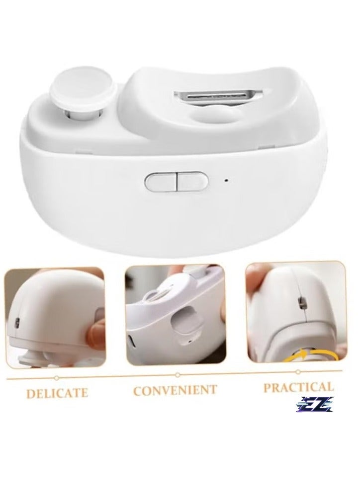 ELTRAZONE Automatic Nail Clippers Cutter – Professional Safe Nail Care for Newborns, Babies & Toddlers – Safe and Easy-to-Use Baby Nail Cutter Scissors with Automatic Baby Nail File – White - Image 2