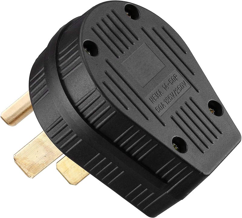 Miady NEMA 14-50P Power Plug, 50-Amp 4-Prong 125/250V Straight Blade Angles Dryer Replacement Male Plugs - Image 3
