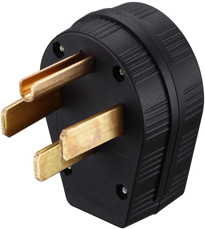 Miady NEMA 14-50P Power Plug, 50-Amp 4-Prong 125/250V Straight Blade Angles Dryer Replacement Male Plugs - Image 1