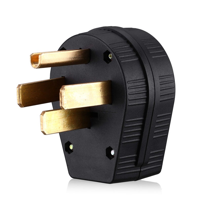 Miady NEMA 14-50P Power Plug, 50-Amp 4-Prong 125/250V Straight Blade Angles Dryer Replacement Male Plugs - Image 4