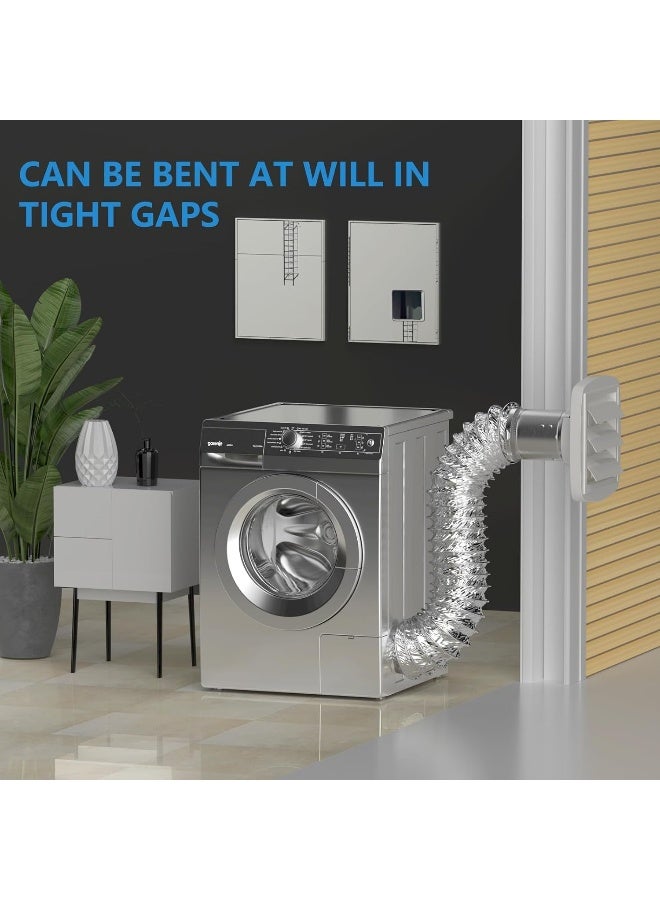 Poaker Flexible Ducting Aluminum Foil Insulated Heat Ducting Hose Pipe With 2 Clamps For Extractor Fan Dryer Vent Cooker Hood 12 Inch - Image 5