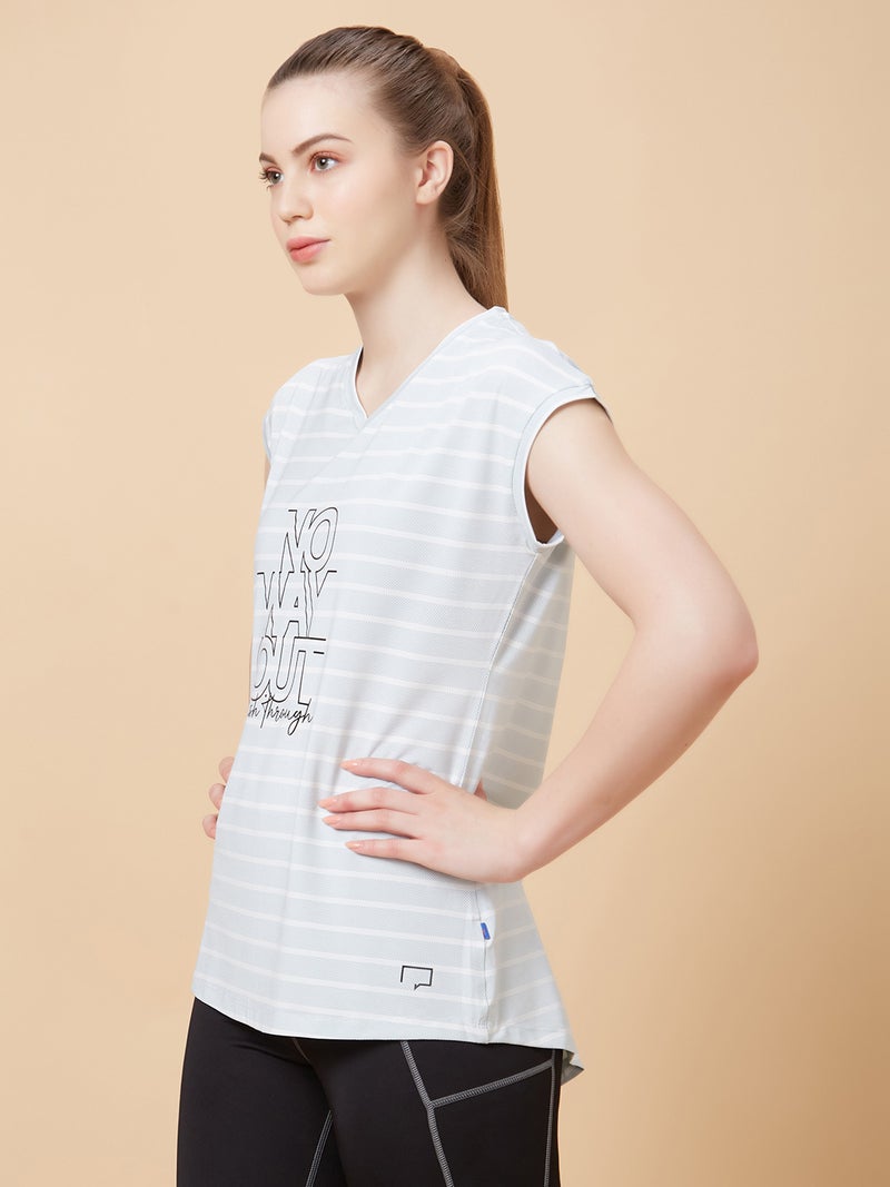 ROAR FOR GOOD Women's Quick Dry Sports T-Shirt | Lightweight Breathable V-Neck Workout Tee | Moisture Wicking Gym & Running Top | Printed Activewear for Fitness, Yoga & Training - Image 3