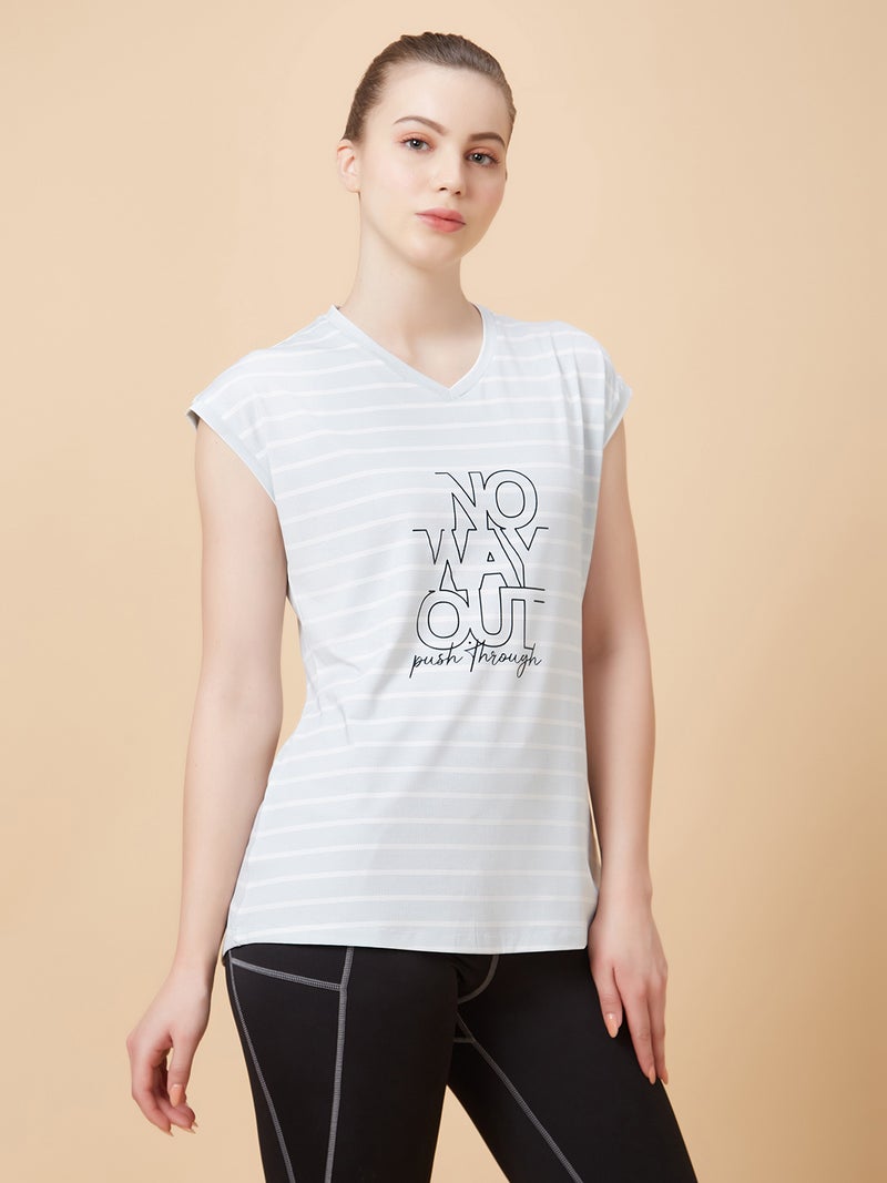 ROAR FOR GOOD Women's Quick Dry Sports T-Shirt | Lightweight Breathable V-Neck Workout Tee | Moisture Wicking Gym & Running Top | Printed Activewear for Fitness, Yoga & Training - Image 5