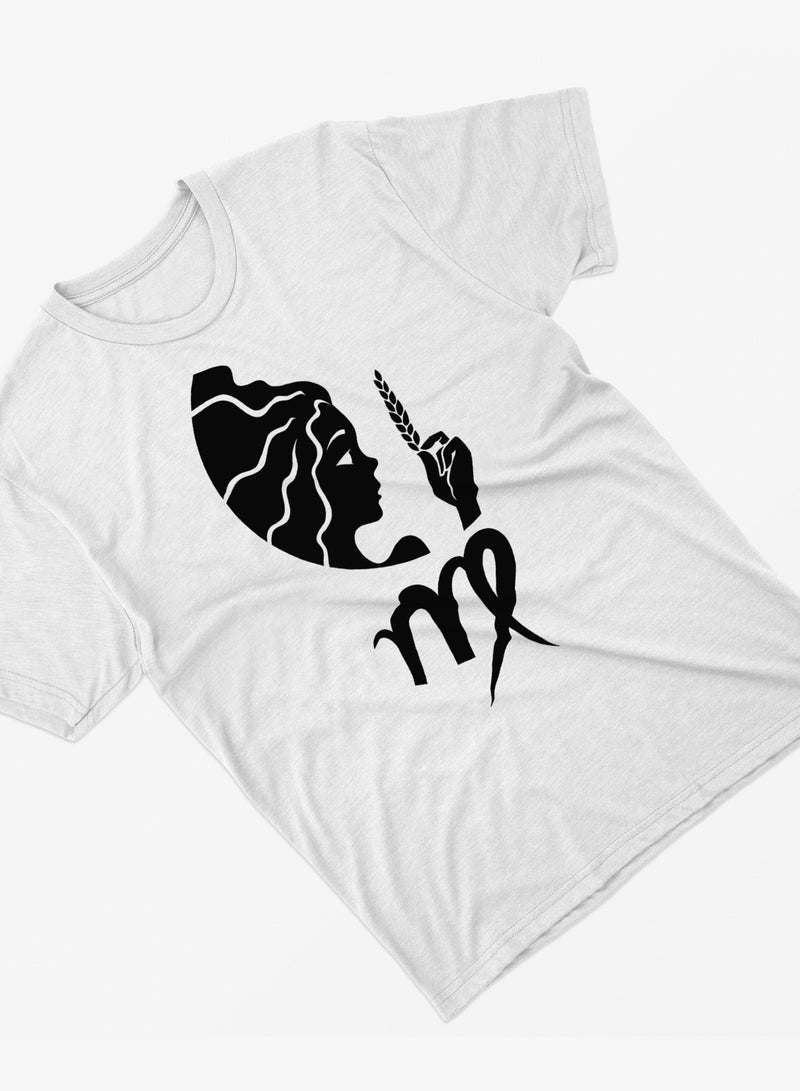Fashion World Cotton T-shirt Printed with High-quality Virgo - Image 2