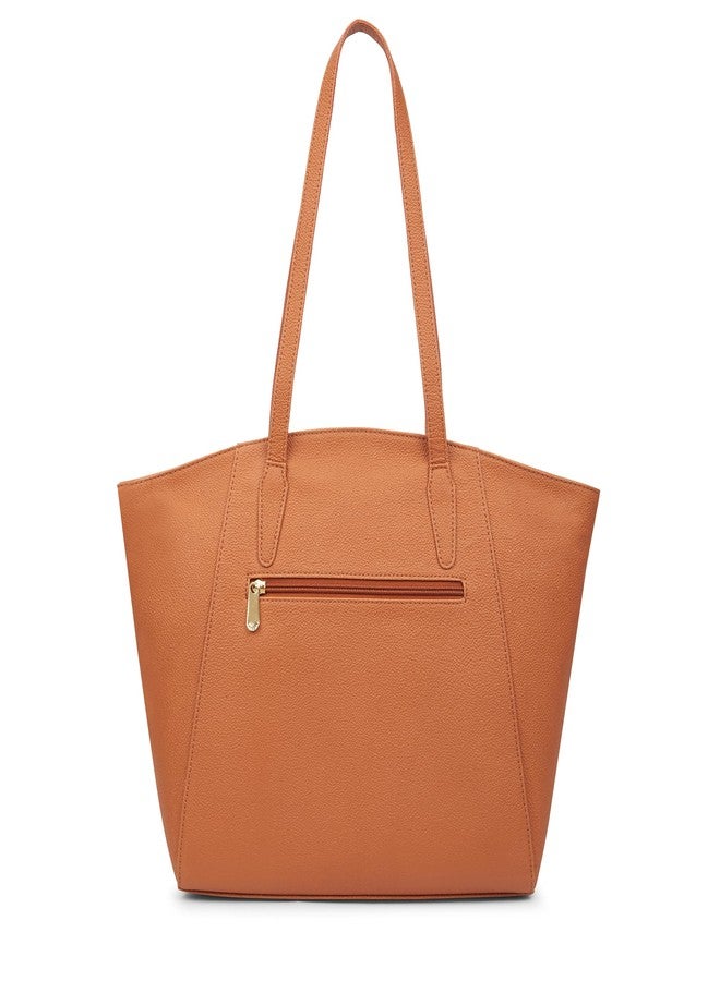 Caprese Ruby Large Tote Bag for Women with Comfortable Straps | Stylish Shoulder & Handheld Bag | Fits Up to 16 Inch Laptop | Durable, Multi-Compartment Design for Work, Travel, Shopping (Tan) - Image 5