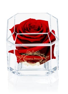 ETERNAL PETALS Eternal Petals,  A 100% Real Rose That Lasts Years - Gold Solo (Deep Red)  - Image 1