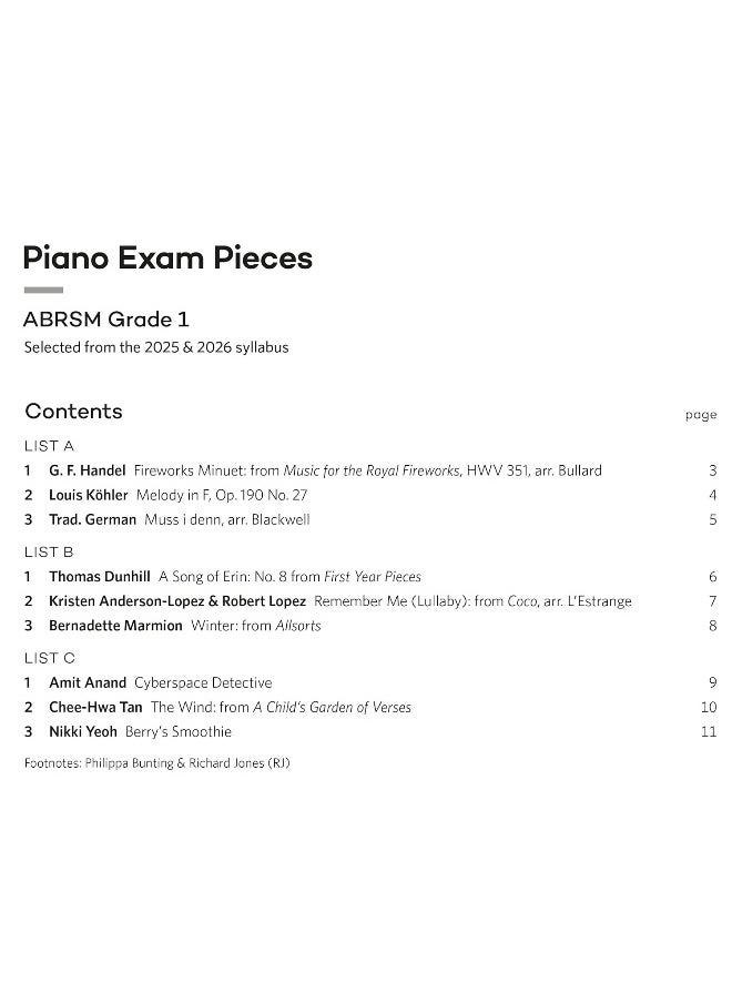 null - Piano Exam Pieces 2025 And 2026 Abrsm Grade 1 Selected From The 2025 And 2026 Syllabus - Image 1