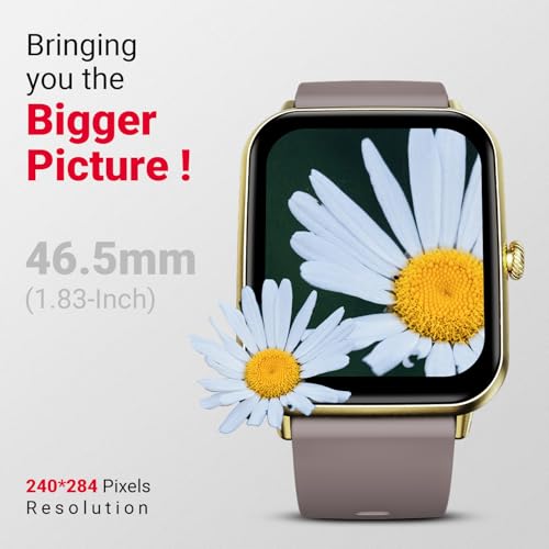 Fire-Boltt Ninja Call Pro Plus Bluetooth Calling Smart Watch, 1.83″ Display, AI Voice Assistant, 120+ Sports Modes, IP67 Waterproof, SpO2 & Heart Rate Monitor Smartwatch for Women - Cinnamon Slate - Image 3