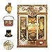 Tonecheer DIY Book Nook Kit for Adults Miniature Infinity Train Cabin Steam Age Vintage Carriage Model Wooden 3D Puzzle Dollhouse Booknook Decorative Bookend Gifts Steam Fantasy - Image 2