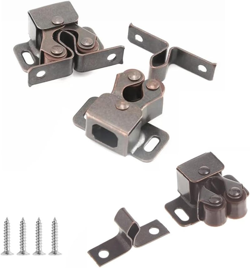 Allwin 6 Pack Cabinet Latch - Double Roller Catch Hardware for Cupboard Closet Kitchen Cabinet Door Latches and RV Cabinet,Bronze - Image 4