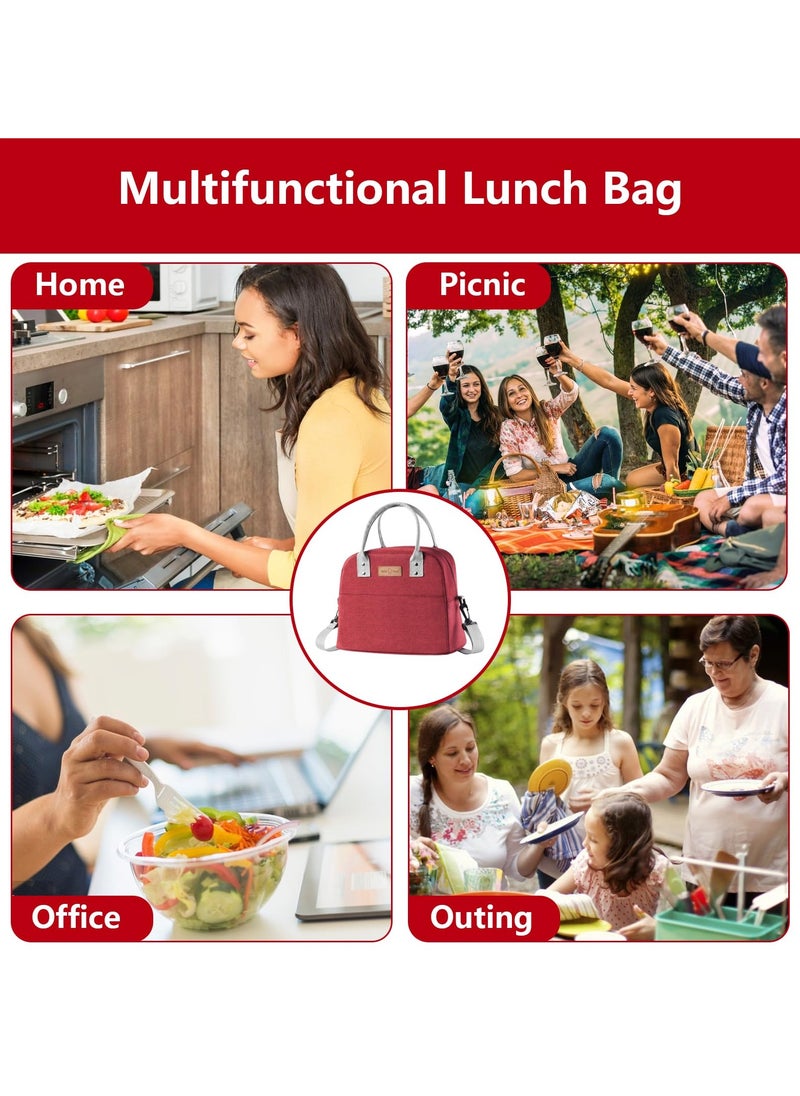VIO Insulated Waterproof Lunch Bag Thermal Reusable Lunch Bag For Office Work School College Travel Picnic Small Cooler Tote Bag for Men Women Boys Girls Indoor Outdoor  - Image 5