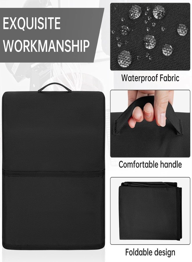 FREEAMG Stand Mixer Dust Cover Compatible with 3 Pockets and Handle with Kitchenaid Fits for 4.5/5 Quart Water-resistant Kitchen Aid Mixer Cover Black - Image 4