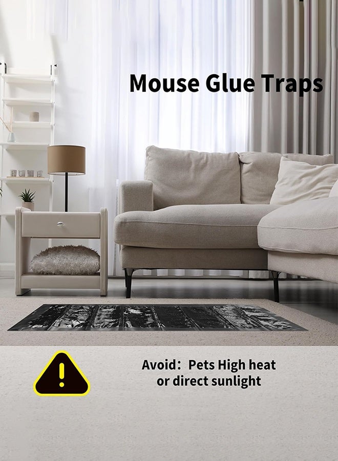 سويت لايف 5 Pcs 47 Inch Ultra Large Sticky Mouse Glue Traps Sticky Rat Trap That Work for Rats Roaches Rodents Heavy Duty Pre Baited Mats Indoor Outdoor Catch Pest (Black) - Image 2