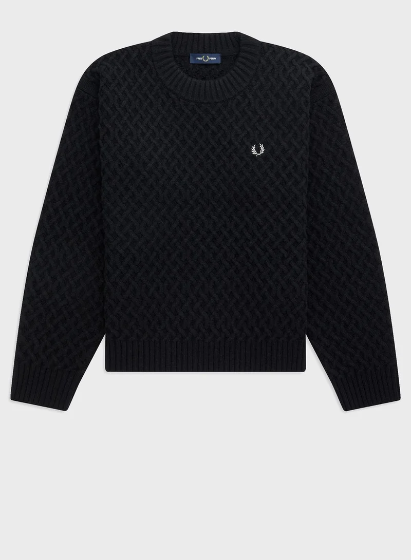 FRED PERRY Logo Crew Neck Sweater