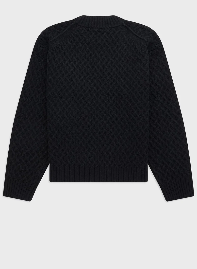 FRED PERRY Logo Crew Neck Sweater