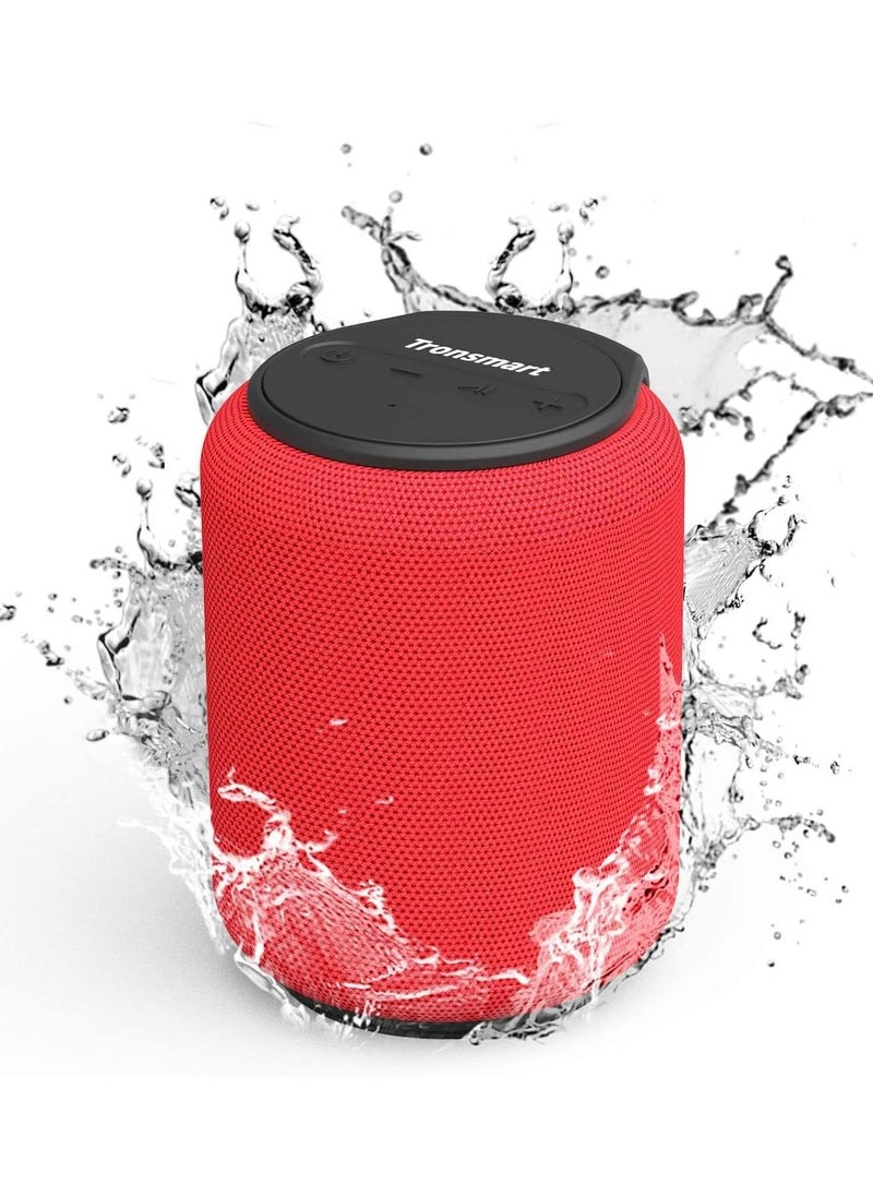 Tronsmart - Tronsmart T6 Mini 15W Ultra Portable Speaker with 24 Hours Playtime, Good Bass, IPX6 Waterproof, Bluetooth 5.0, Wireless Stereo Pairing, Voice Assistant, Built-in Microphone, Alexa Red - Image 1