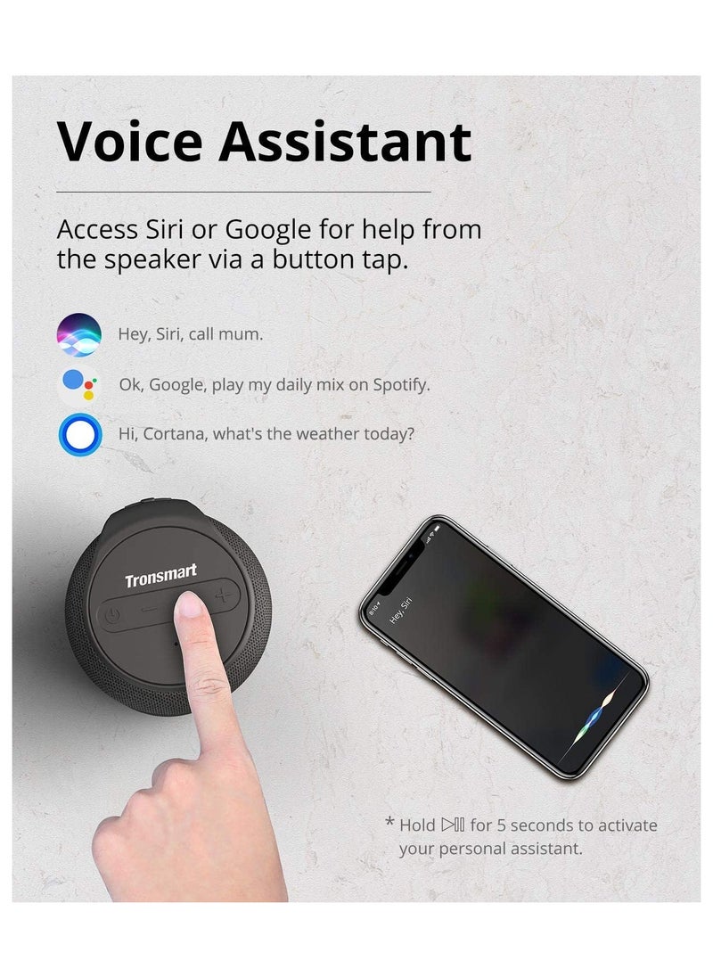 Tronsmart - Tronsmart T6 Mini 15W Ultra Portable Speaker with 24 Hours Playtime, Good Bass, IPX6 Waterproof, Bluetooth 5.0, Wireless Stereo Pairing, Voice Assistant, Built-in Microphone, Alexa Red - Image 1