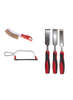 Digital Craft Digital Craft Hand Tools Kit For Home Use Chisel Kit for Woodworking Carving Size 25mm 32mm 38mmHacksawKnife Brush  - Image 1