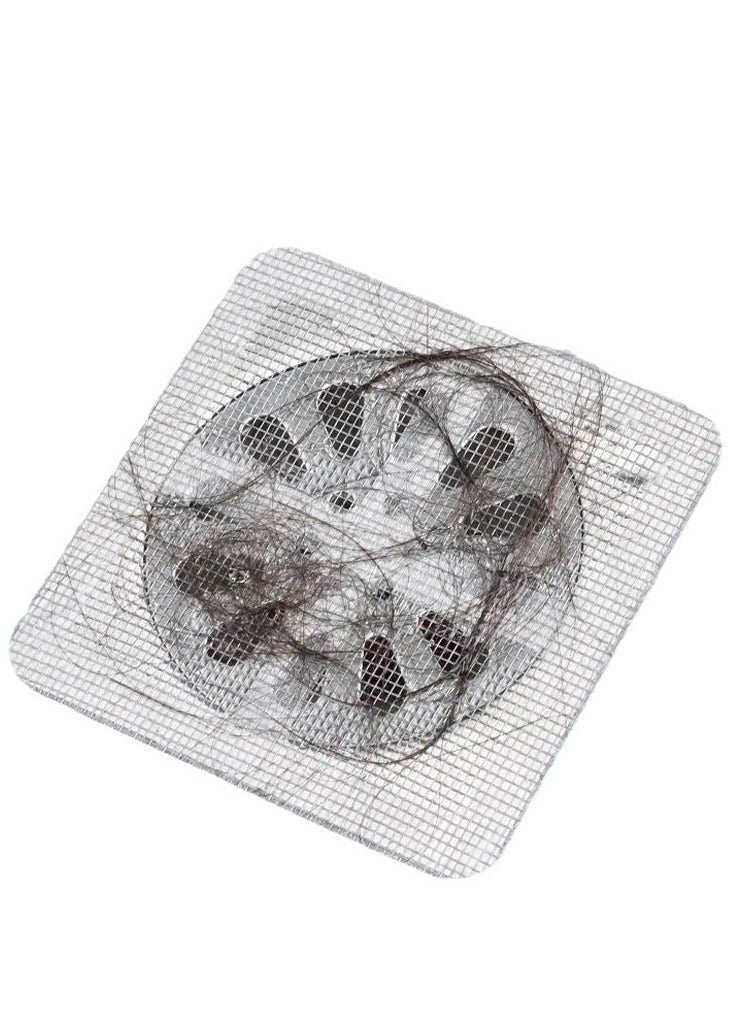 50-Pack Self-Adhesive Drain Covers - Bathroom Hair Catcher & Kitchen Sink Strainer, Anti-Clog/Anti-Insect Mesh Filters - Image 4