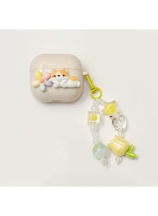 For AirPods 4 Headphone Set Cartoon Diy Doll Pendant Apple 1/2 Generation/pro2 Bluetooth Soft Case Bracelet-Color:Beige Soft Shell + Pendant-flower Dog-Model:AirPods 1/2 Generation (protective Cover) - pzsku/ZBED3F729FCF84F235324Z/45/1746196974/9f937001-e1d7-4e11-bd30-308ecafa5890