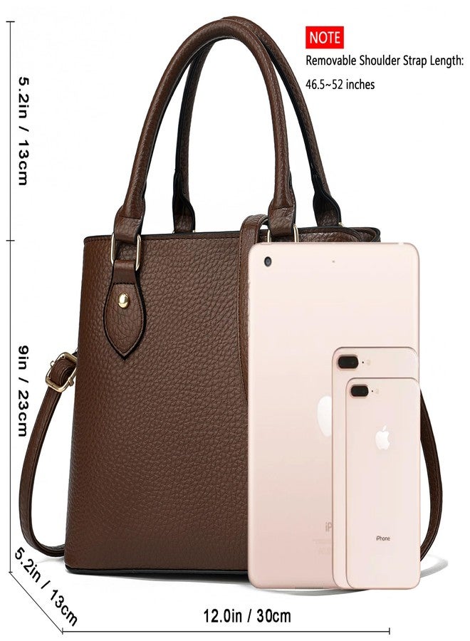 CHICAROUSAL Purses and Handbags for Women Leather Crossbody Bags Women's Tote Shoulder Bag (CC Coffee) - Image 5