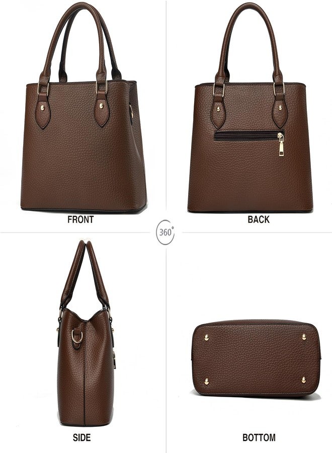 CHICAROUSAL Purses and Handbags for Women Leather Crossbody Bags Women's Tote Shoulder Bag (CC Coffee) - Image 3