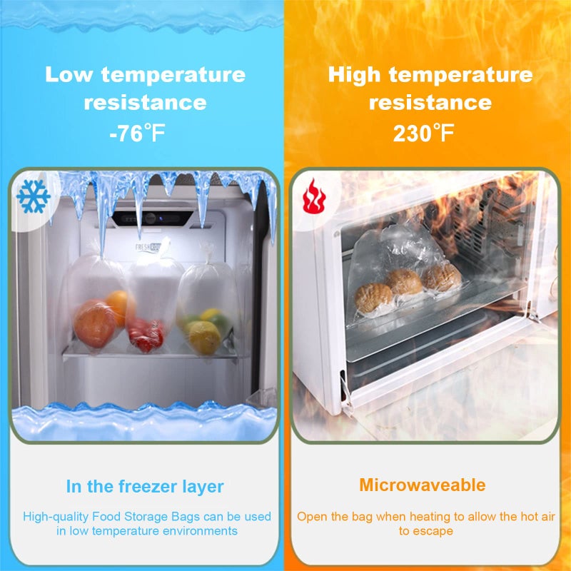 RyhamPaper Food Storage Bags  12 x 20 Plastic Produce Bag on a Roll Fruits  Vegetable  Bread  Food Storage Clear Bags (2 Rolls / 700 Bags) - Image 5