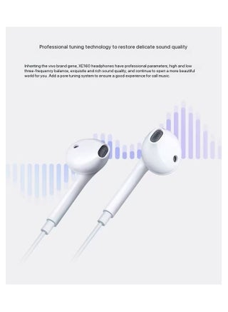 vivo XE160 Original Half-In-Ear Wired Headphones with Microphone: Professional Tuning for Comfortable Wear & Clear Calls - view 5
