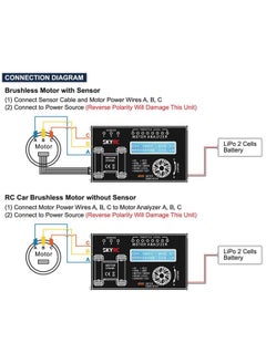 SKYRC Brushless Motor Analyzer: Motor Kv, Rpm, Timing Measurement, Hall Sensor Check, Brushless Motor Tester With 2X16 Characters Lcd - Ideal For Rc Hobby  - Image 5