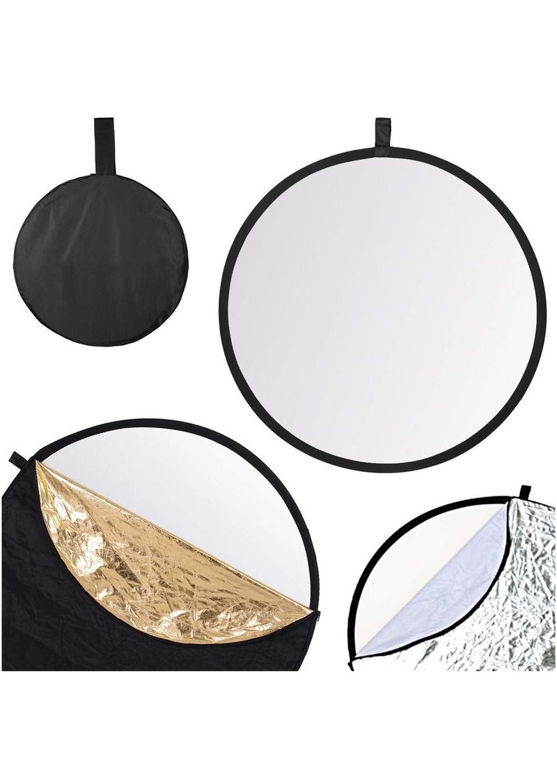 Generic 5-in-1 Portable Oval Collapsible Photography Light Ellipse Reflector (60cm)  - Image 4