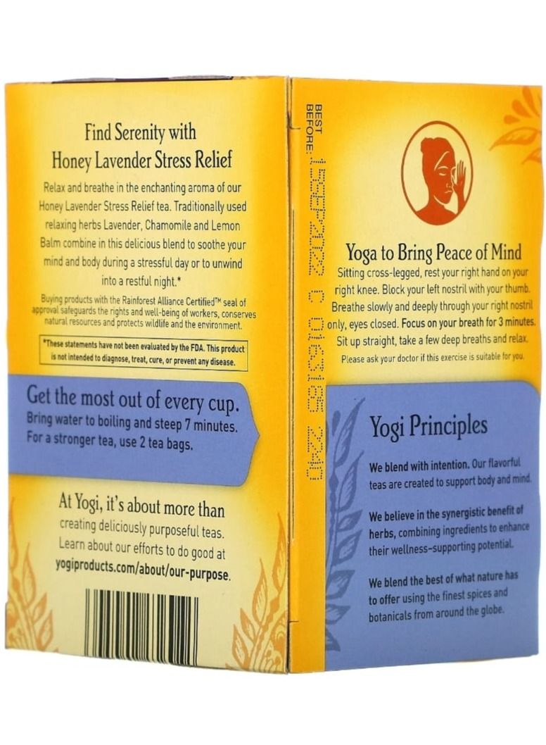 YOGI Stress Relief, Honey Lavender, Caffeine Free, - Image 3